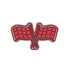 Crossed Racing Flags Cookie Cutter