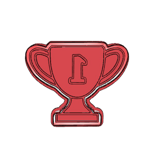 Number 1 Trophy Cookie Cutter