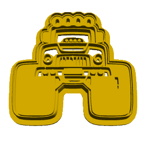 Front View Monster Truck Cookie Cutter