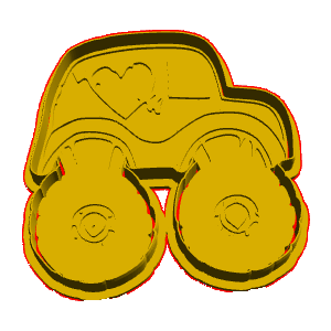 Simple Monster Truck Cookie Cutter