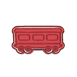 Classic Steam Train Side Cookie Cutter