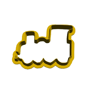 Simple Train Outline Cookie Cutter
