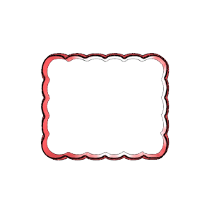 Square Scallop Plaque Cookie Cutter