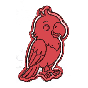 Cartoon Parrot Cookie Cutter