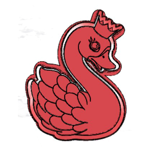 Feathered swan cookie cutter