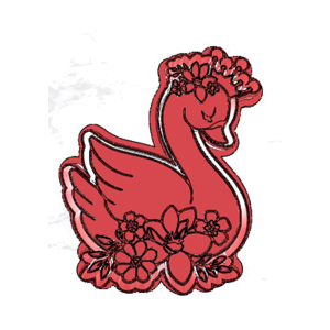 floral swan cookie cutter