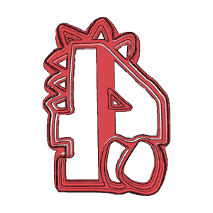 Number4 – Dinosaur Cookie Cutter