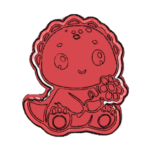 Cute Baby Dinosaur Cookie Cutter