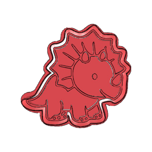 Cute Triceratops Dino Cookie Cutter
