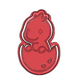 Hatching Baby Dinosaur Cookie Cutter