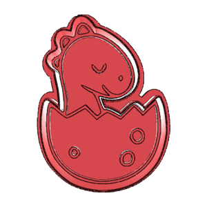 Baby Dinosaur in Egg Cookie Cutter