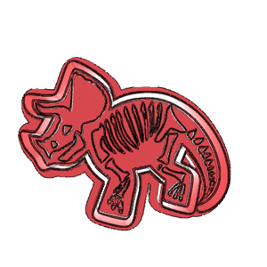 Triceratops Fossil Dinosaur Cookie Cutter