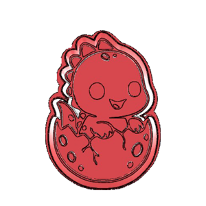 Hatching Baby Dinosaur Cookie Cutter