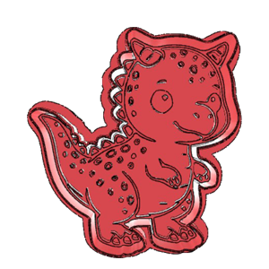 Cute Baby Dinosaur Cookie Cutter