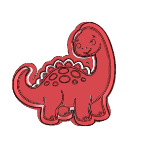 Cute Brontosaurus Dinosaur Cookie Cutter