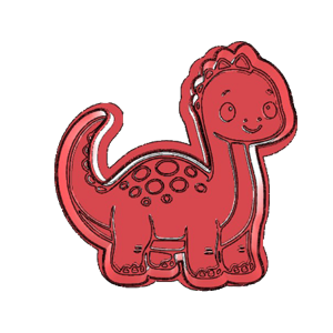 Cute Long Neck Dinosaur Cookie Cutter