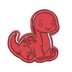 Cute Baby Brontosaurus Cookie Cutter