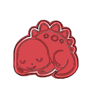 Sleeping Baby Dinosaur Cookie Cutter