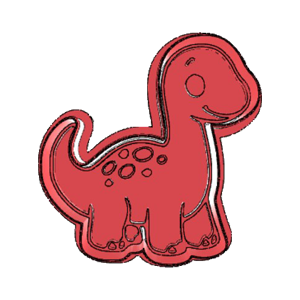 Cute Brontosaurus Dinosaur Cookie Cutter