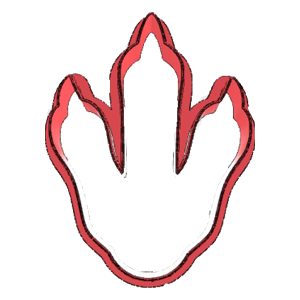 Three-Toe Dinosaur Footprint Cookie Cutter