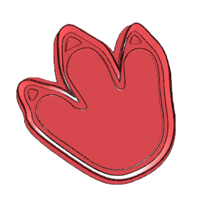 Rounded Dinosaur Footprint Cookie Cutter