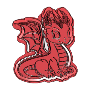 Cute Winged Dragon Cookie Cutter