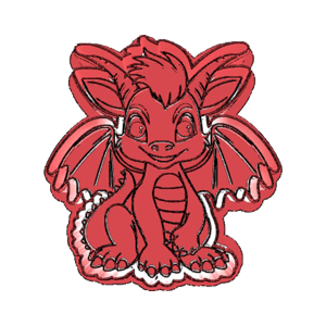 Cute Fantasy Dragon Cookie Cutter