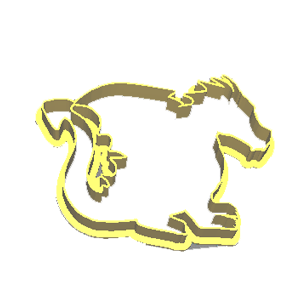Outline Dragon Cookie Cutter
