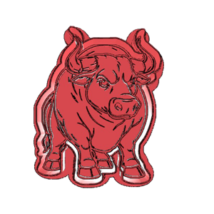Charging Bull Cookie Cutter