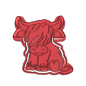 Highland Cow Cookie Cutter