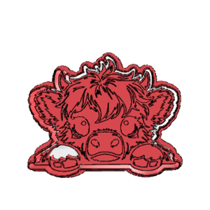 Highland Cow Head Cookie Cutter