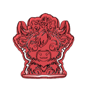 Cute Highland Cow Cookie Cutter