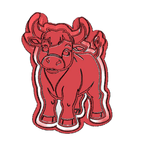 Standing Cow Cookie Cutter