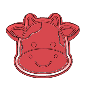 Happy Cow Face Cookie Cutter