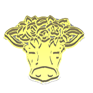 Floral Cow Cookie Cutter