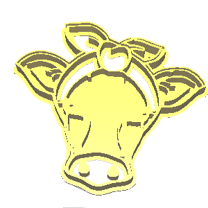 Cow with Bow Cookie Cutter