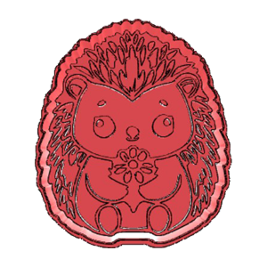 Hedgehog with Flower Cookie Cutter