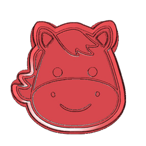 Cute Horse Face Cookie Cutter