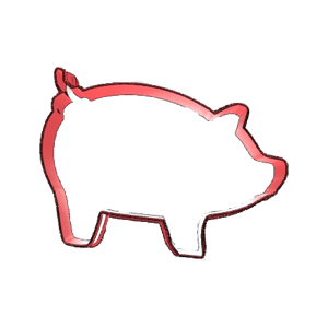 Standing Pig Cookie Cutter