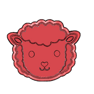 Sheep Face Cookie Cutter