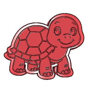 Happy Tortoise Cookie Cutter