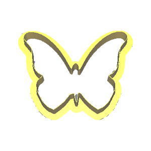 Minimal Butterfly Cookie Cutter