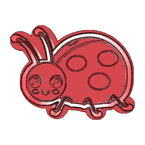 Cartoon Ladybug Cookie Cutter