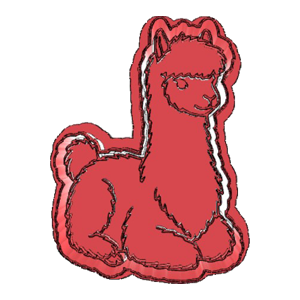 Cute Sitting Llama Cookie Cutter