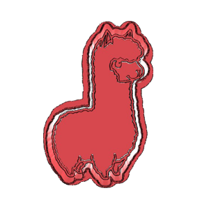 Standing Llama Cookie Cutter
