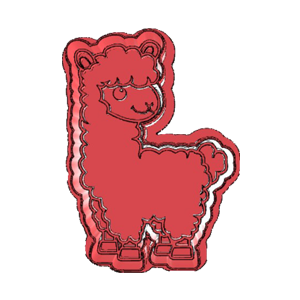 Happy Llama Cookie Cutter