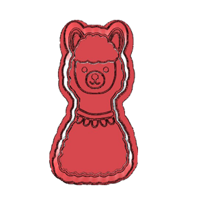 Llama Portrait Cookie Cutter