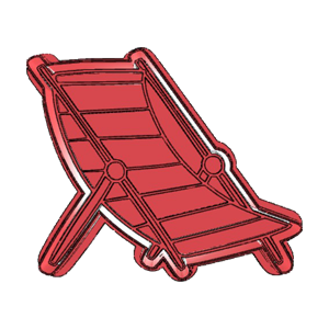 Beach Deck Chair Cookie Cutter