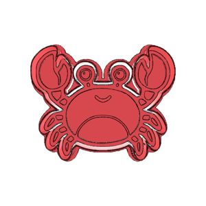 Happy Crab Cookie Cutter