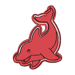 Playful Dolphin Cookie Cutter